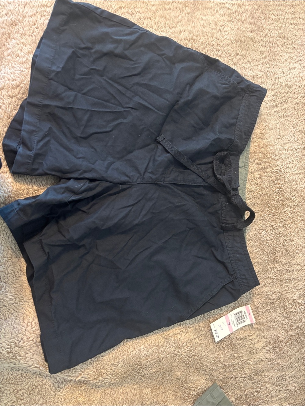 Women's Style &Co black Drawstring Shorts